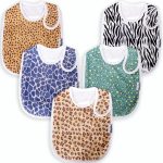 KiddyStar Premium, Organic Cotton Toddler Bibs, Extra Large Drooling Bibs, Teething Bibs, Feeding Bibs, Newborn Baby Shower